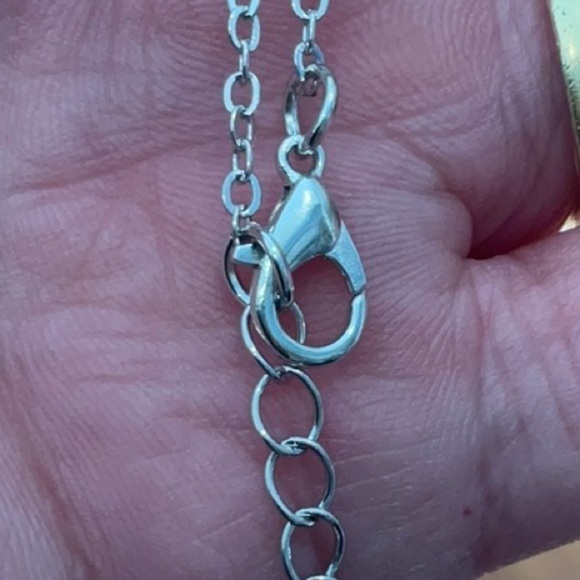 New Silver Tone Dog Paw Necklace - Picture 6 of 6